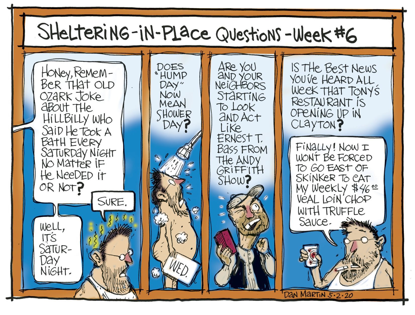 May 2, week 6 of shelter-in-place